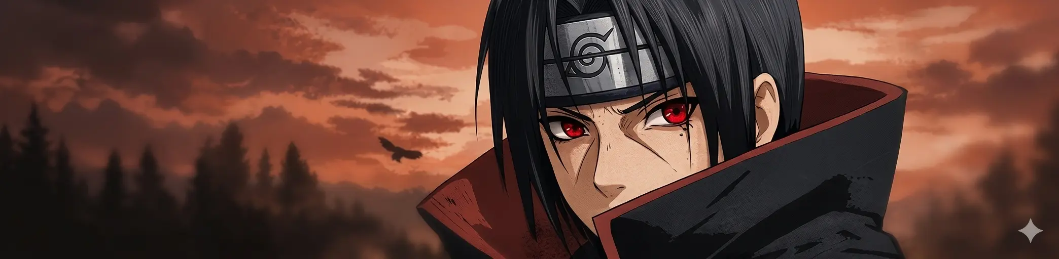 Itachi looking at the camera